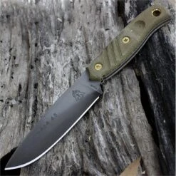 Couteau Tops Knives Baja 4.5 Acier Carbone 1095 Etui Cuir + Sifflet + Fire Start Made In USA TPBAJA45