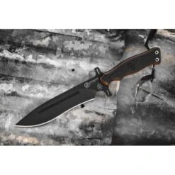 Couteau Tops Knives Operator 7 Blackout Edition Acier Carbone 1075 Manche Micarta Etui Kydex USA TPOP702