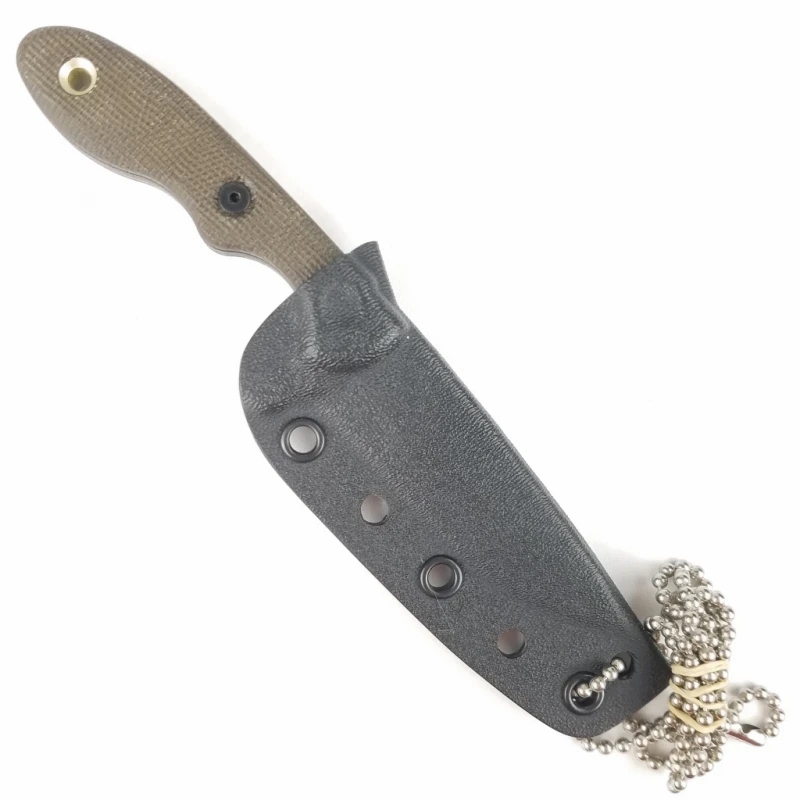 Couteau TOPS Mini Scandi Currin Lame Acier Carbone 1095 Manche Micarta Etui Kydex Made USA TPMSK25C