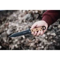 Couteau TOPS Modern Gladius Lame Acier Carbone 1095 Manche Tan Micarta Etui Kydex Made USA TPMGLAD01