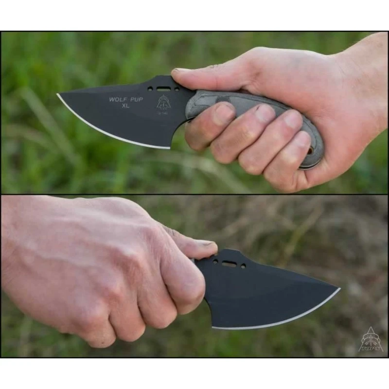 Couteau TOPS Wolf Pup XL Lame Acier Carbone 1095 Manche Micarta Etui Kydex Made In USA TPWP011 – Image 4