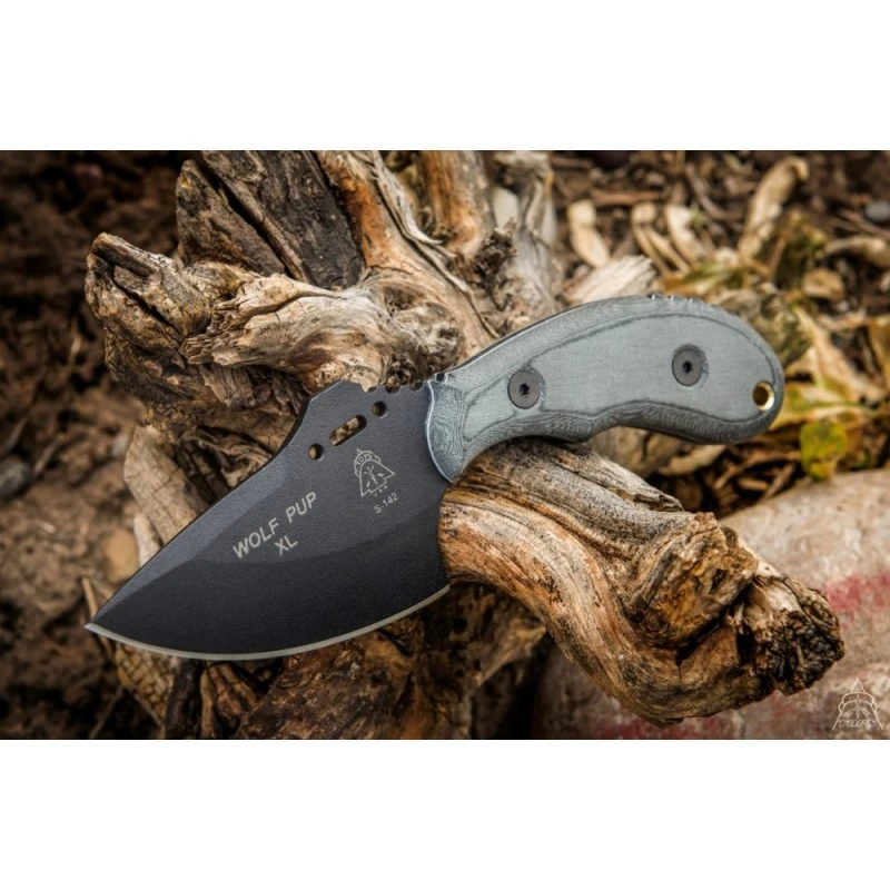 Couteau TOPS Wolf Pup XL Lame Acier Carbone 1095 Manche Micarta Etui Kydex Made In USA TPWP011 – Image 5