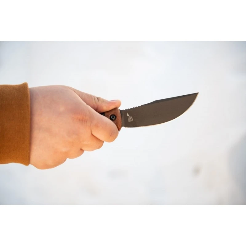 Couteau TOPS Woodcraft Manche Micarta Lame Acier Carbone 1095 Etui Cuir Made USA TPWC01 – Image 11