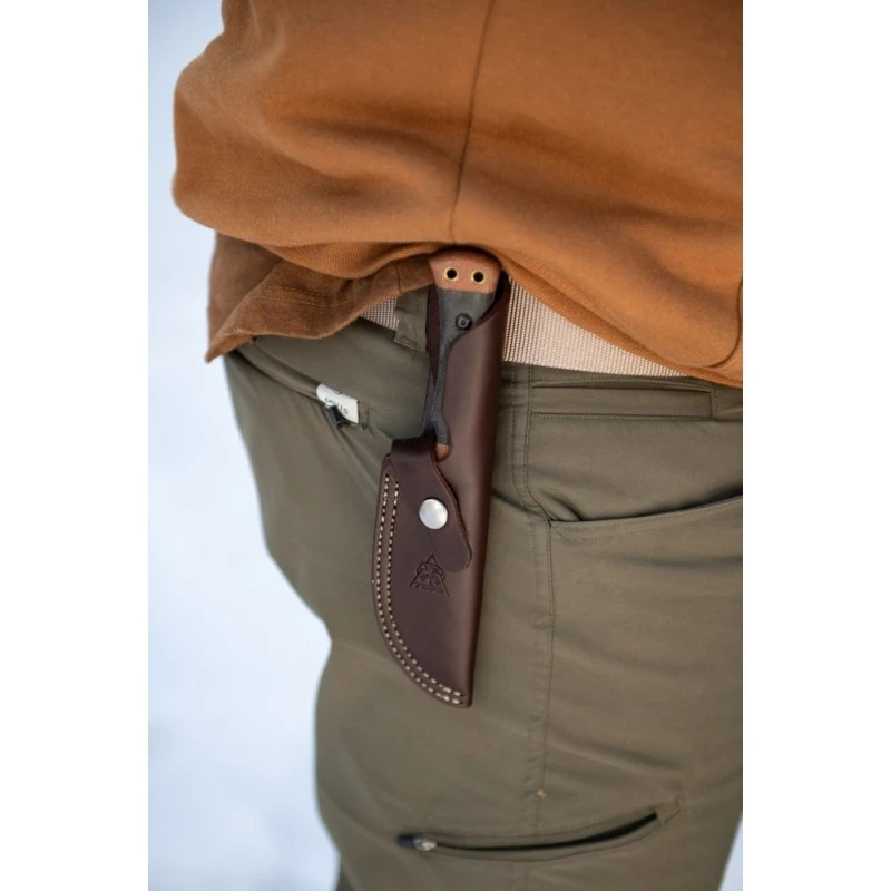 Couteau TOPS Woodcraft Manche Micarta Lame Acier Carbone 1095 Etui Cuir Made USA TPWC01 – Image 12