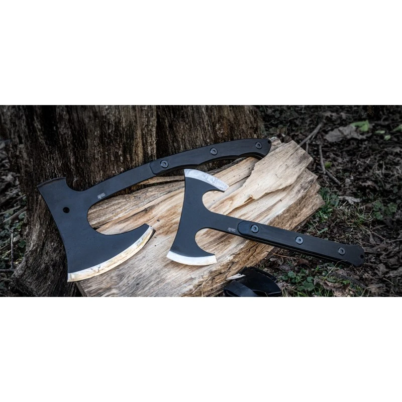 Hache Tomahawk APOC Survival Double Mukk Hatchet Lame Acier 9260 Manche G10 Etui Kydex DRK35560 – Image 2