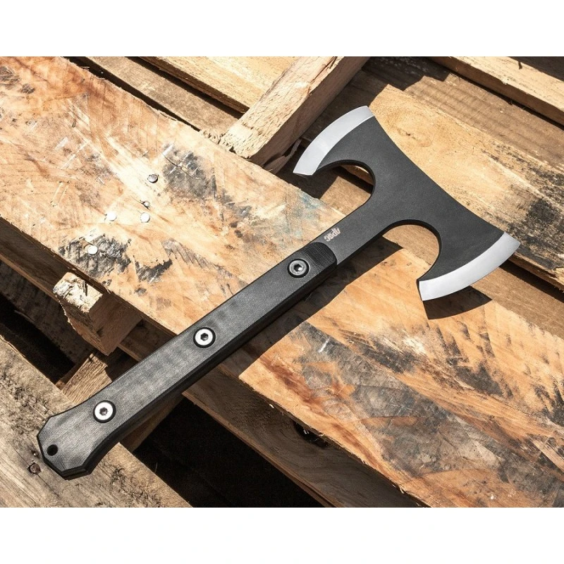 Hache Tomahawk APOC Survival Double Mukk Hatchet Lame Acier 9260 Manche G10 Etui Kydex DRK35560 – Image 12