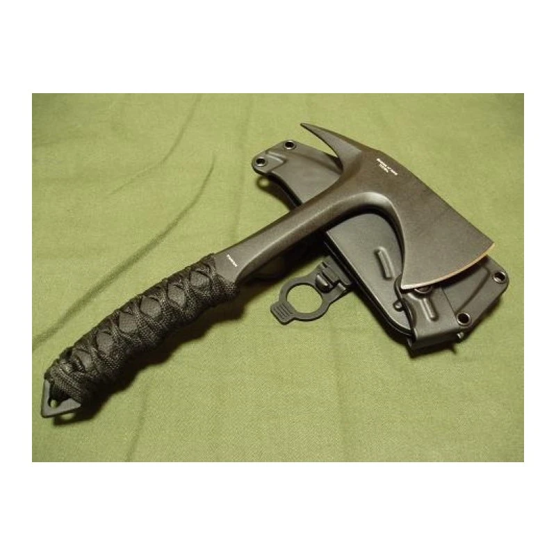 Hache Tomahawk Browning Shock'N Awe Green Acier Carbone 1055 Manche Paracorde Etui Blade-Tech BR110BLG – Image 7