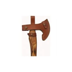 Hache Tomahawk Grizzly Hammer Lame Acier Inox Manche Bois Etui Cuir PA882456