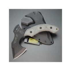 Hache Tomahawk TOPS Max The Mini Axe Acier Carbone 1095 Manche Micarta Etui Kydex Made In USA TPMAX01