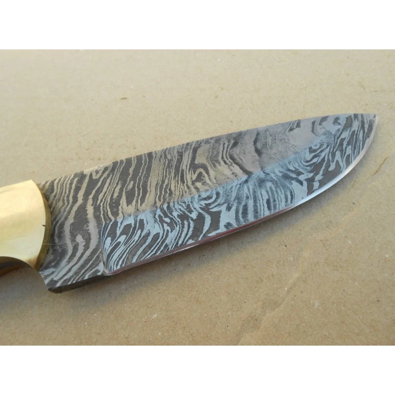 Lame A Customiser Damas 256 Couches Drop Point Garde En Laiton BL134D – Image 3