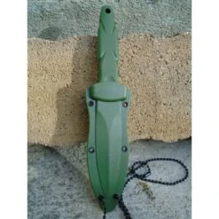 Lot De 2 Couteau De Botte Dague Smith&Wesson HRT OD Green Manche Abs Lame Acier Inox Etui SWP1189664