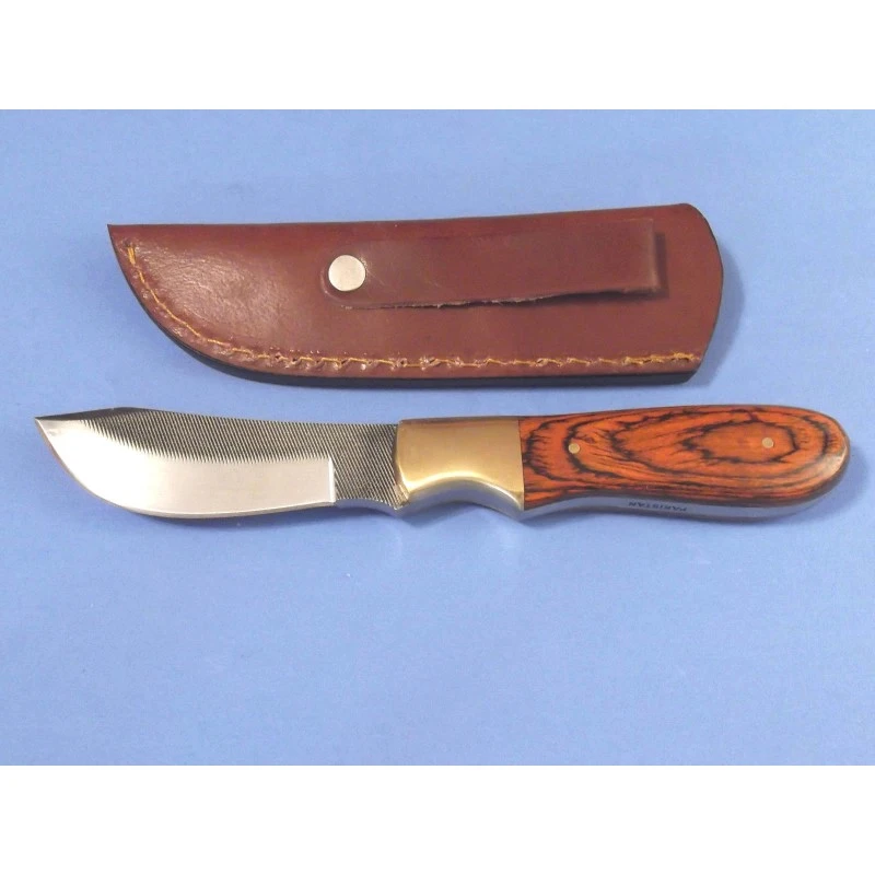 Lot De 2 Couteau Fabrication Artisanale Avec Une Lime Manche Bois Etui Cuir SM0025 – Image 5