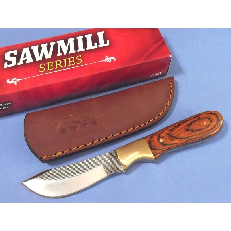 Lot De 2 Couteau Fabrication Artisanale Avec Une Lime Manche Bois Etui Cuir SM0025 – Image 7