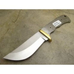 Lot De 2 Lame à Customiser Selon Vos Désirs Bowie Skinner Acier Carbone/Inox Garde Laiton BL7700