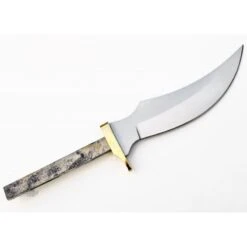 Lot De 2 Lames à Customiser Clip Point Lames Acier Inox Garde Laiton BL618