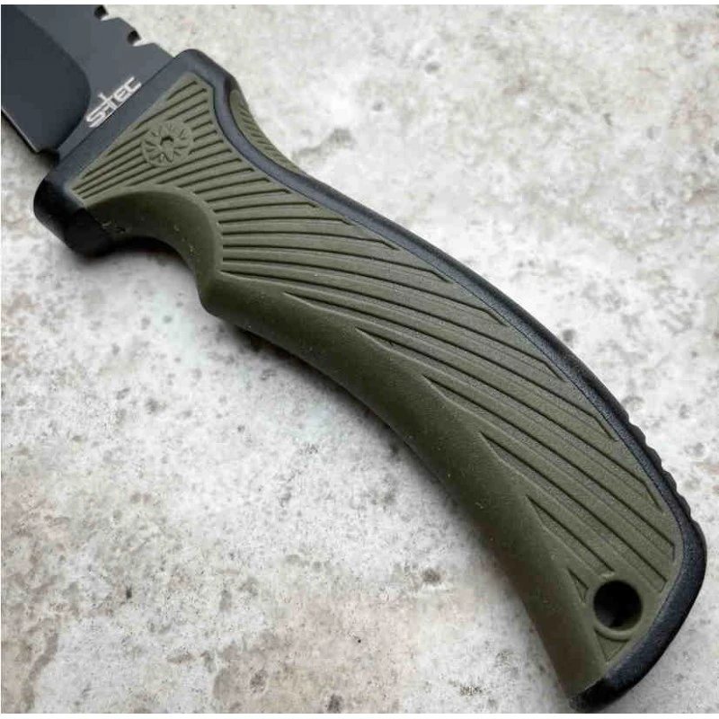 Lot De 3 Couteau De Survie S-TEC Lame Acier Inox Scie Manche Abs Etui ABS STT22191BK – Image 2