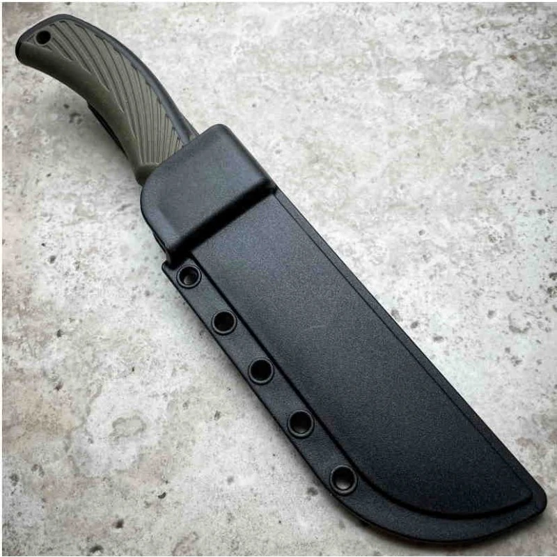 Lot De 3 Couteau De Survie S-TEC Lame Acier Inox Scie Manche Abs Etui ABS STT22191BK