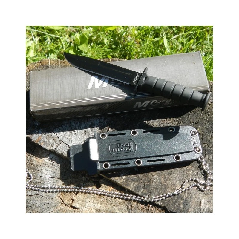 Lot De 3 Couteaux De Cou Tactical Kabai Mtech Acier 440 Façon Ka-Bar MT632DB