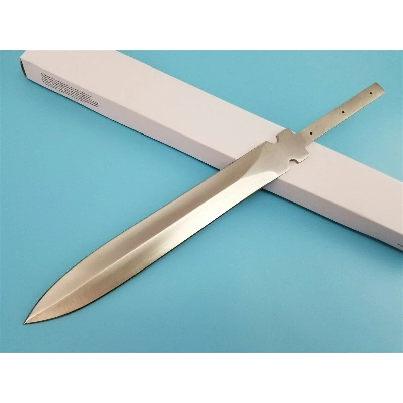 Lot De 3 Grandes Lames A Customiser Couteau De Chasse Dague Lame Acier Inox BL141 – Image 4