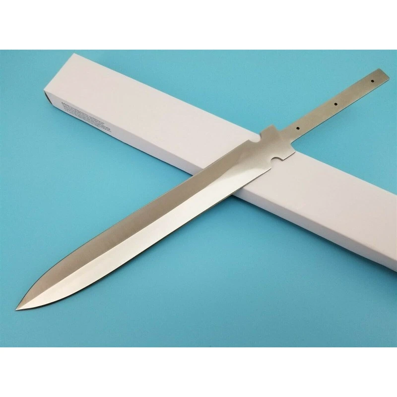 Lot De 3 Grandes Lames A Customiser Couteau De Chasse Dague Lame Acier Inox BL141