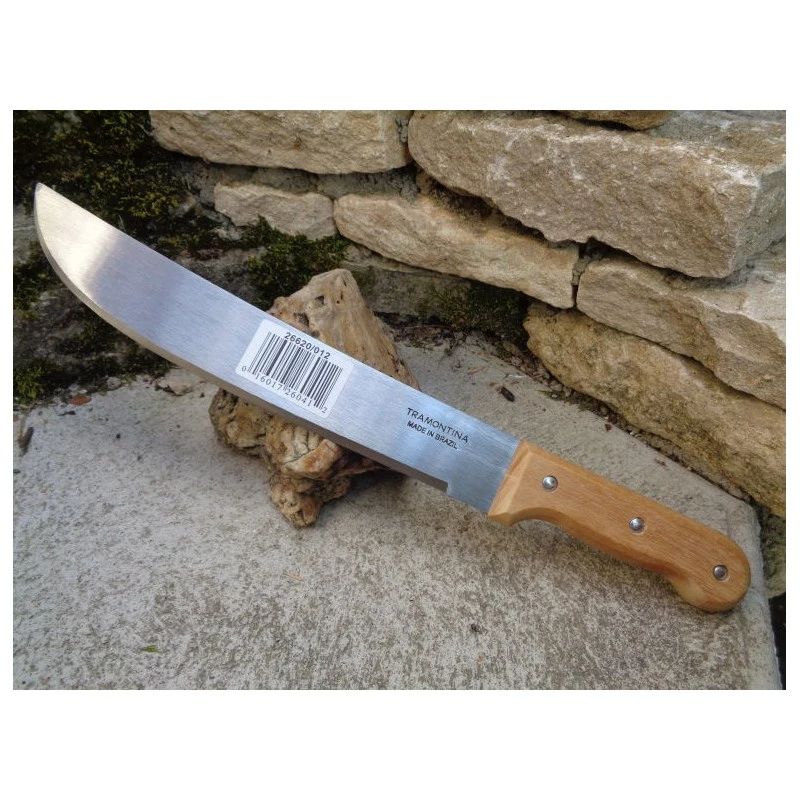 Lot De 3 Machette 12 Inch Acier Carbone 1055 Manche Bois Made Brazil Machette TRAMONTINA TT20012 – Image 2