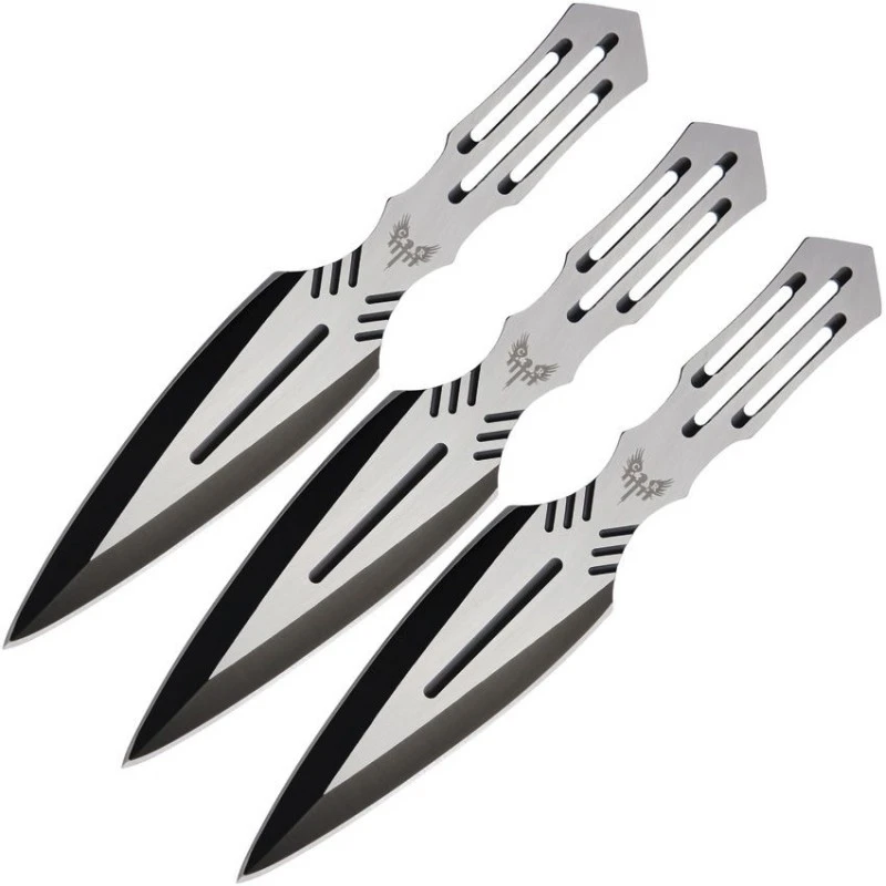 Lot De 6 Couteaux De Lancer Combat Ready Throwing Knife Set 6 Pcs Acier Inox Etui Nylon CBR114 – Image 2