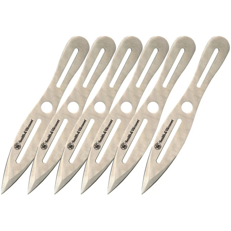 Lot De 6 Couteaux De Lancer Smith&Wesson Lame Acier 2Cr13 SWTK8CP – Image 2