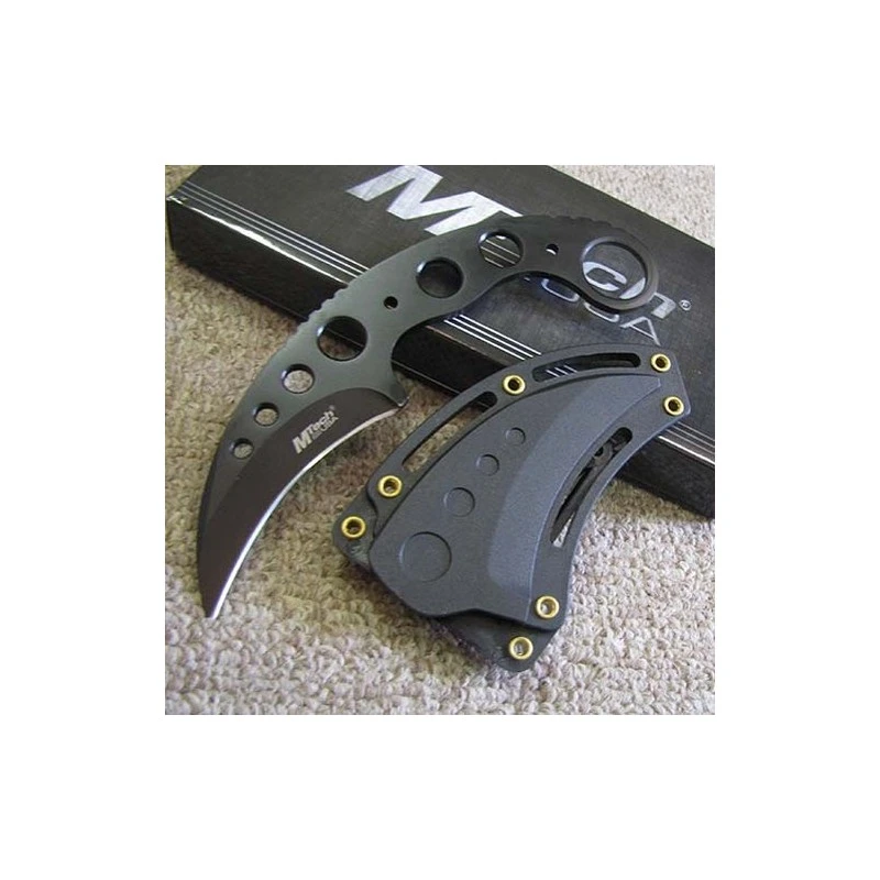 Lot De Couteaux 2 Karambit Mtech Acier 440 Version Tactical Black MT664BK