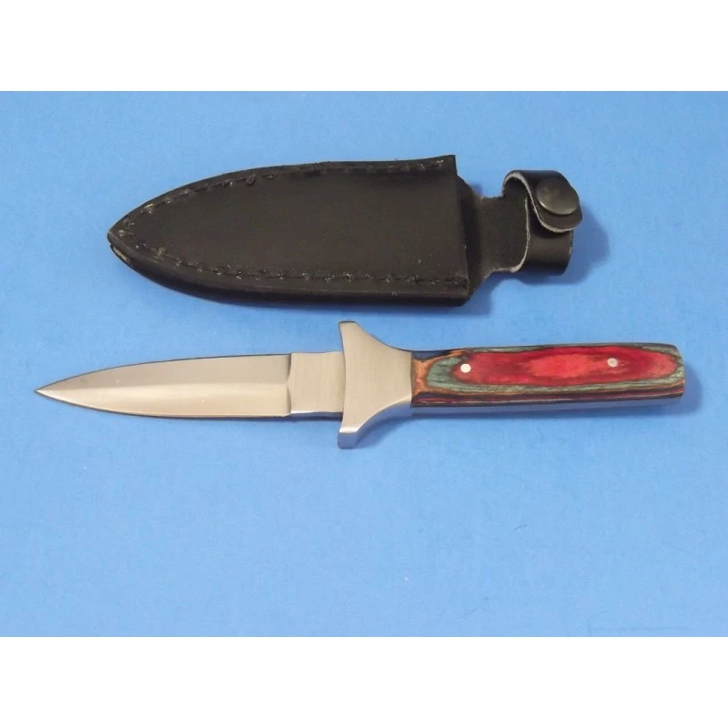 Lot De Couteaux De Botte 3 Dagues Lame Acier Inox Manche Bois PA7822