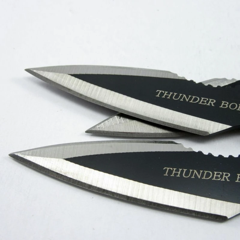 M4503 Lot De 3 Couteaux De Lancer Perfect Point Throwing Black Acier Inox Etui Nylon – Image 3