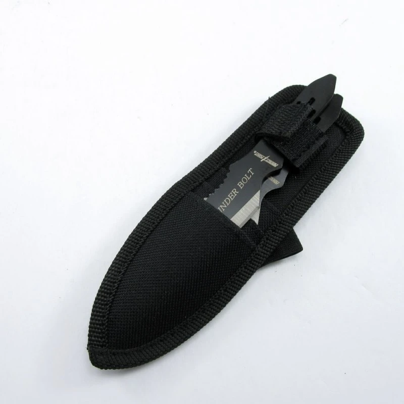 M4503 Lot De 3 Couteaux De Lancer Perfect Point Throwing Black Acier Inox Etui Nylon