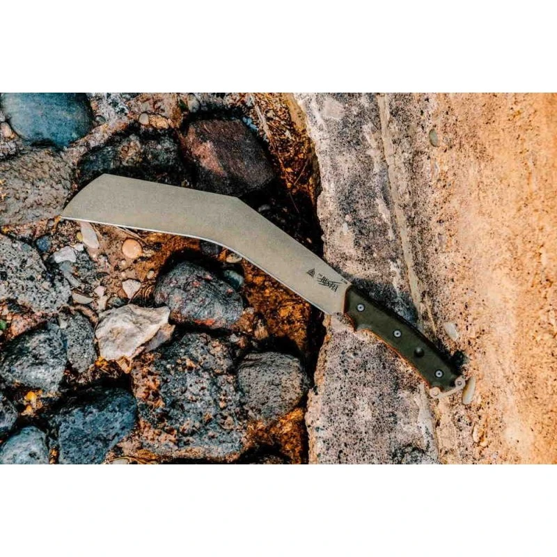 Machette Kukri TOPS Knives The Bestia Lame Acier Carbone 1095 Manche Micarta Etui Kydex USA TPTBST01 – Image 6