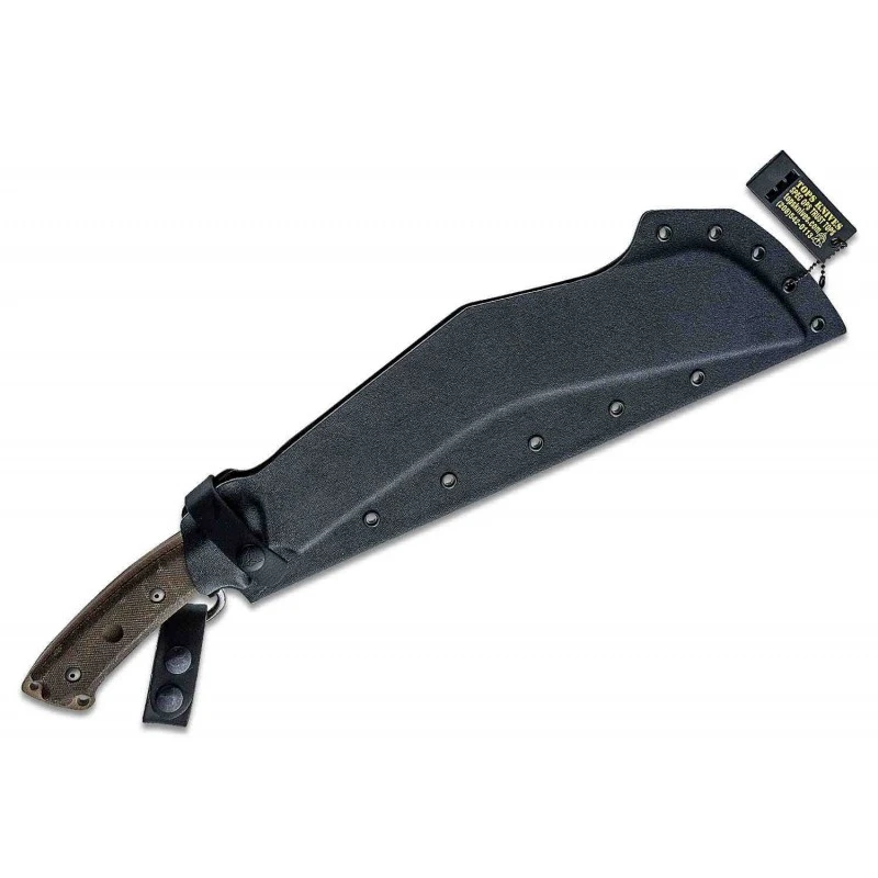 Machette Kukri TOPS Knives The Bestia Lame Acier Carbone 1095 Manche Micarta Etui Kydex USA TPTBST01 – Image 8