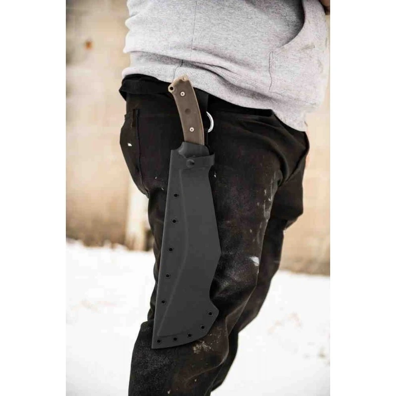 Machette Kukri TOPS Knives The Bestia Lame Acier Carbone 1095 Manche Micarta Etui Kydex USA TPTBST01