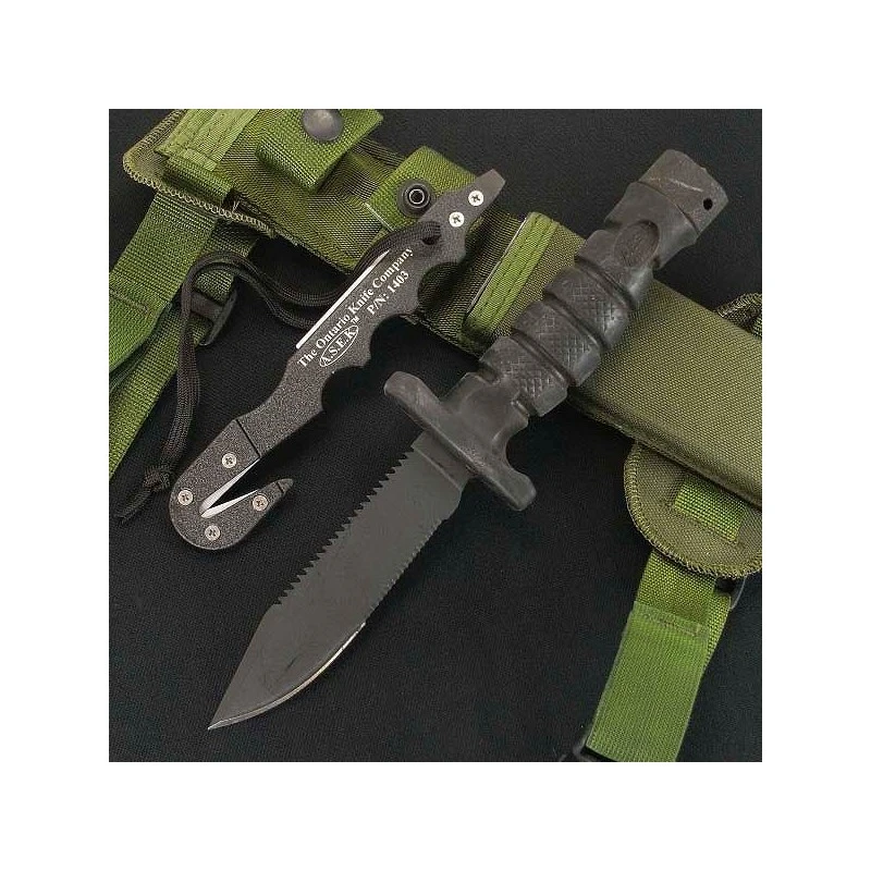ONTARIO ASEK SURVIVAL KNIFE - COUTEAU DE COMBAT SURVIE Ontario A.S.E.K. Survival ON1400 – Image 3