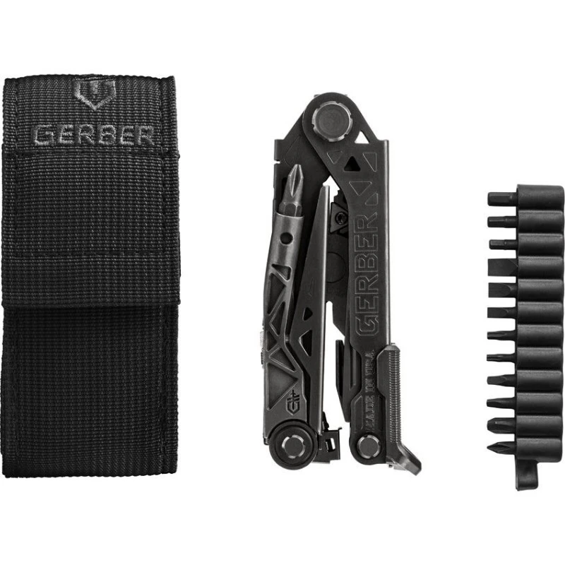Pince Outil Multifonctions Gerber Center Drive Rescue Black Multi-Tool + Bit Set Etui Nylon USA G1893 – Image 4