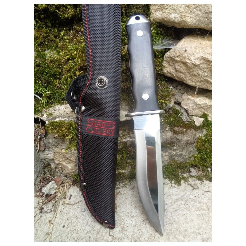 Poignard Couteau De Chasse Bowie Frost Cutlery Manche Bois Lame 3Cr13 Inox Etui Nylon FSHP028 – Image 2