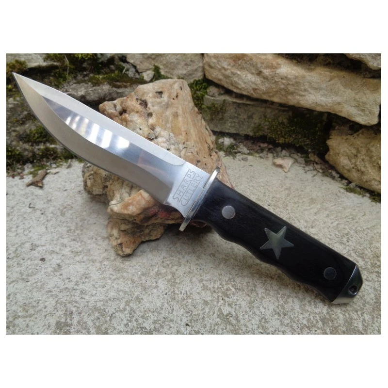 Poignard Couteau De Chasse Bowie Frost Cutlery Manche Bois Lame 3Cr13 Inox Etui Nylon FSHP028 – Image 4