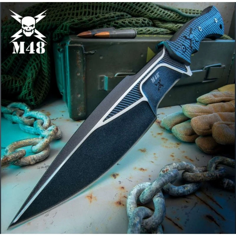 Poignard United Cutlery M48 Sabotage II Lame Acier 2Cr13 Manche GRN Etui TPU/Nylon UC3337