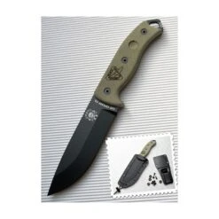 RC5PBK Couteau Esee Model 5 Survival Escape Evasion Carbone 1095 Plain Manche Micarta Etui Kydex Made USA