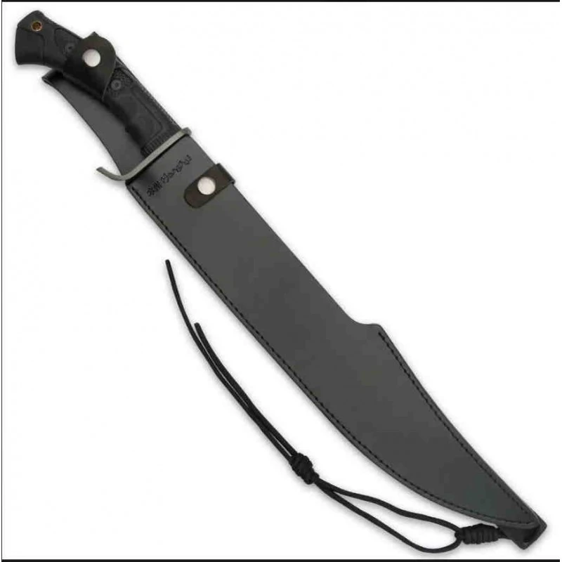 Sabre Honshu Spartan Sword Black United Cutlery Lame Acier 7Cr13 Manche TPR Etui Cuir UC3345B – Image 4